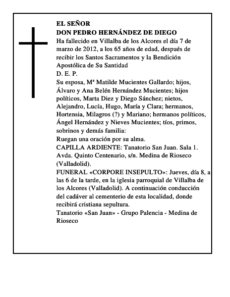 Don Pedro Hernández de Diego