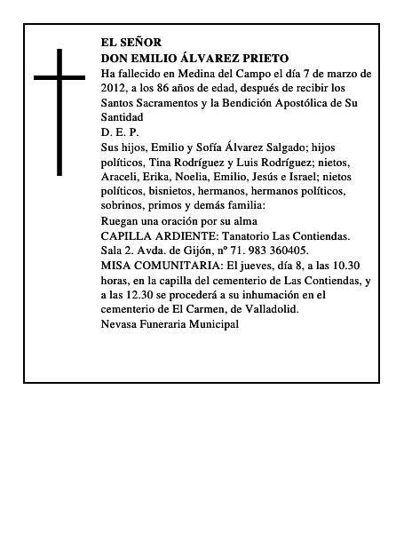 Don Emilio Álvarez Prieto