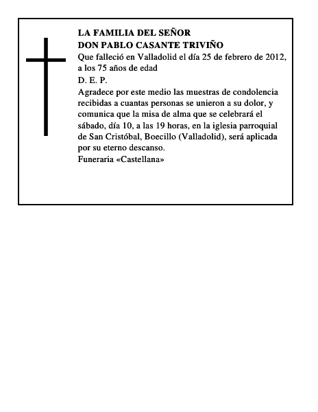 Don Pablo Casante Triviño