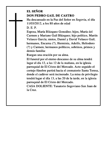 Don Pedro Gail de Castro