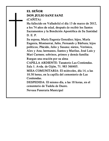 Don Julio Sanz Sanz