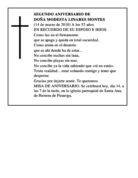 Doña Modesta Linares Montes
