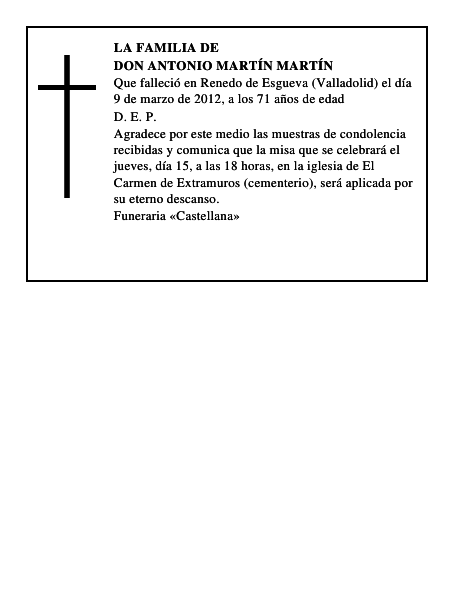 Don Antonio Martín Martín