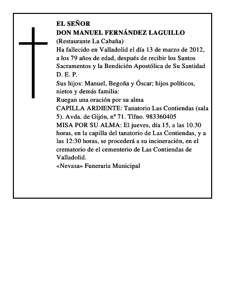 Don Manuel Fernández Laguillo