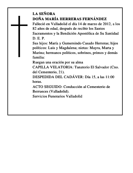 Doña María Herreras Fernández