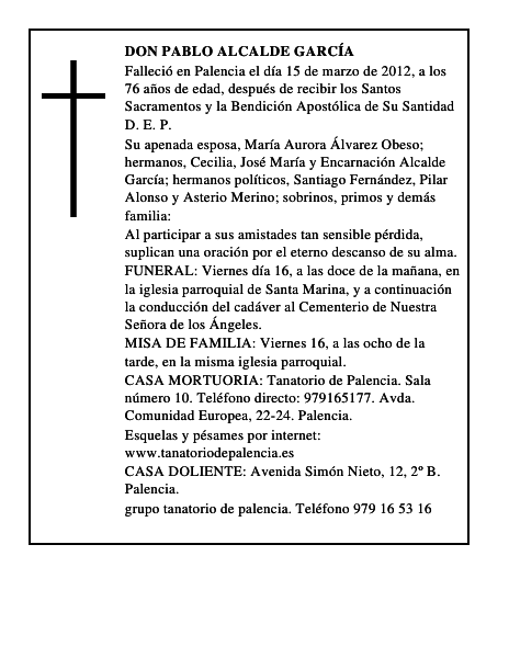 Don Pablo Alcalde García