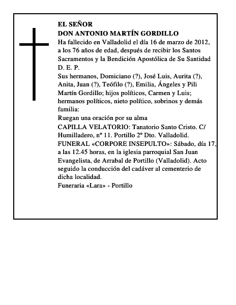 Don Antonio Martín Gordillo