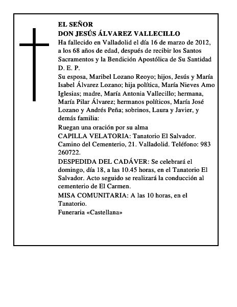 Don Jesús Álvarez Vallecillo
