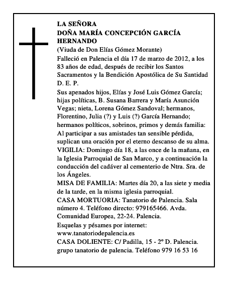 Doña María Concepción García Hernando