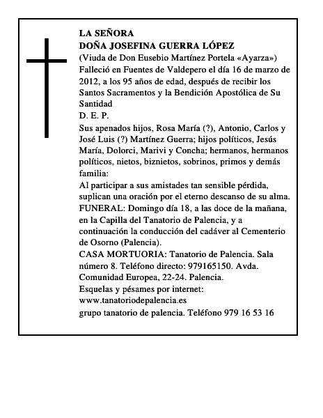 Doña Josefina Guerra López