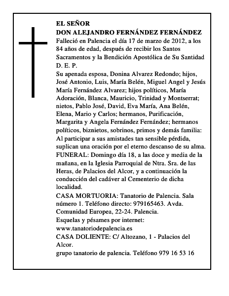 Don Alejandro Fernández Fernández