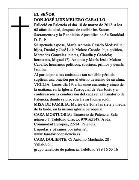Don José Luis Melero Caballo
