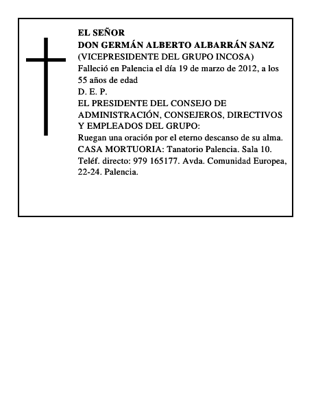 Don Germán Alberto Albarrán Sanz