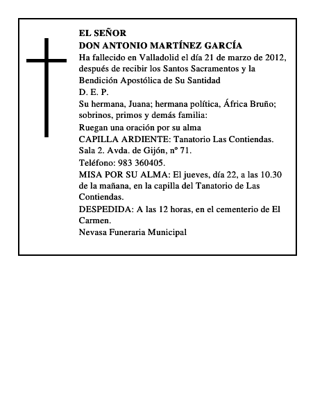 Don Antonio Martínez García