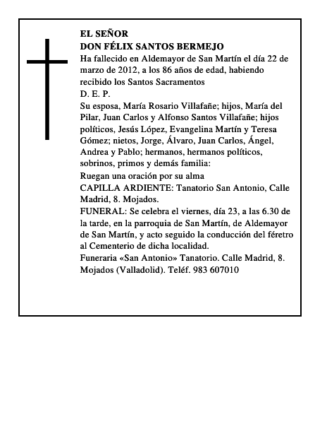 Don Félix Santos Bermejo