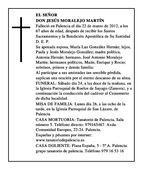 Don Jesús Moralejo Martín