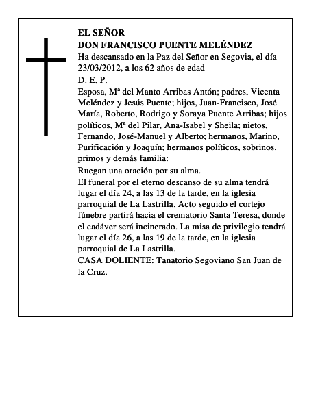 Don Francisco Puente Meléndez