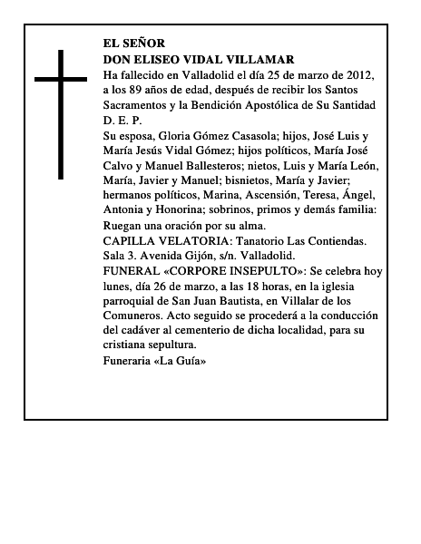Don Eliseo Vidal Villamar