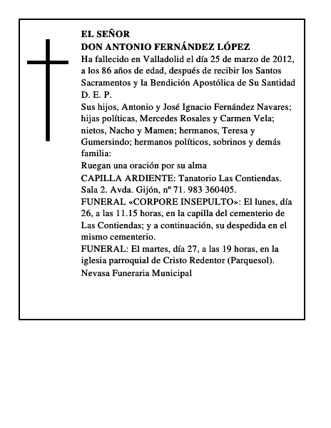 Don Antonio Fernández López