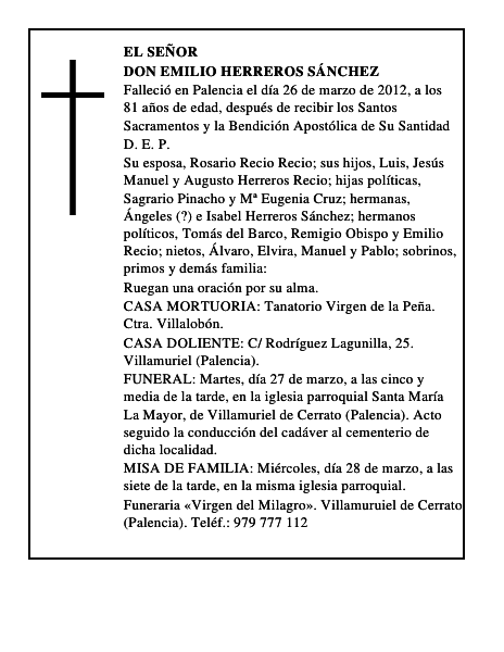 Don Emilio Herreros Sánchez