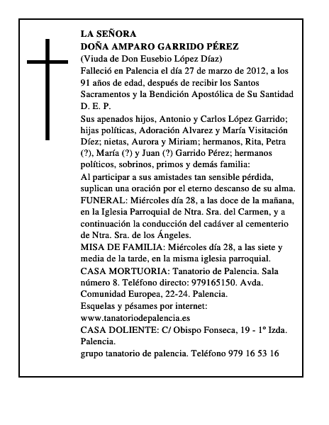 Doña Amparo Garrido Pérez