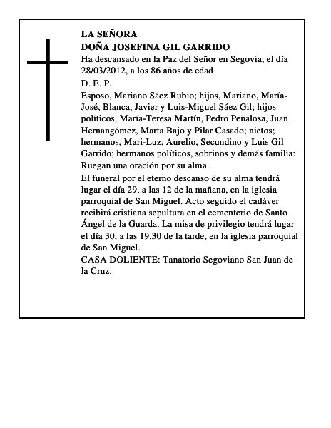 Doña Josefina Gil Garrido