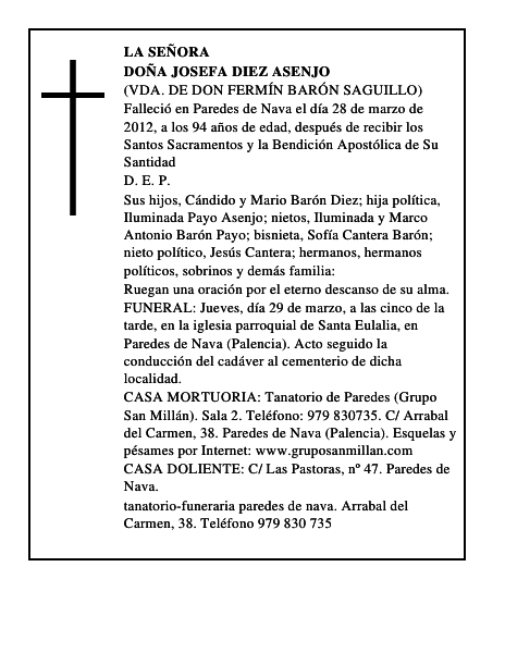 Doña Josefa Diez Asenjo