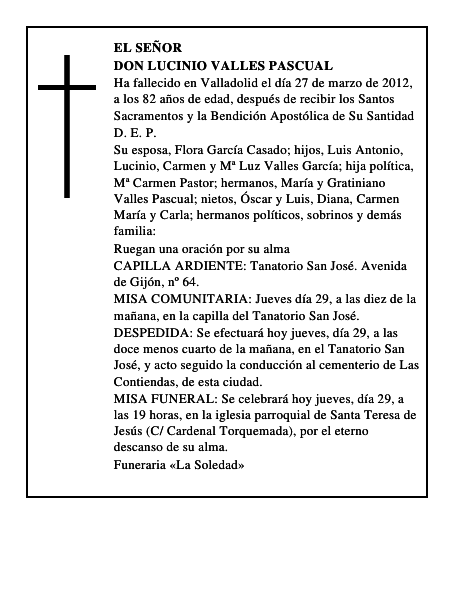 Don Lucinio Valles Pascual
