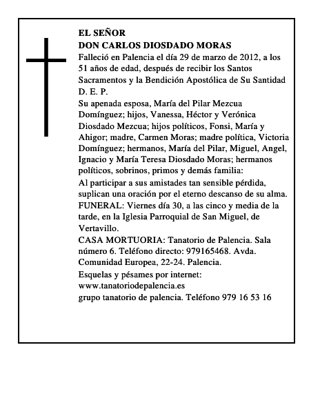 Don Carlos Diosdado Moras