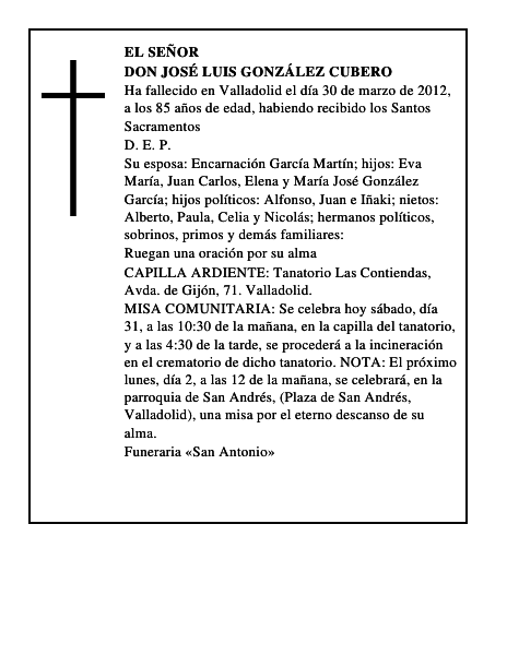 Don José Luis González Cubero