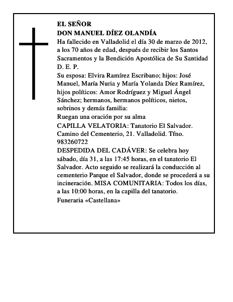 Don Manuel Díez Olandía
