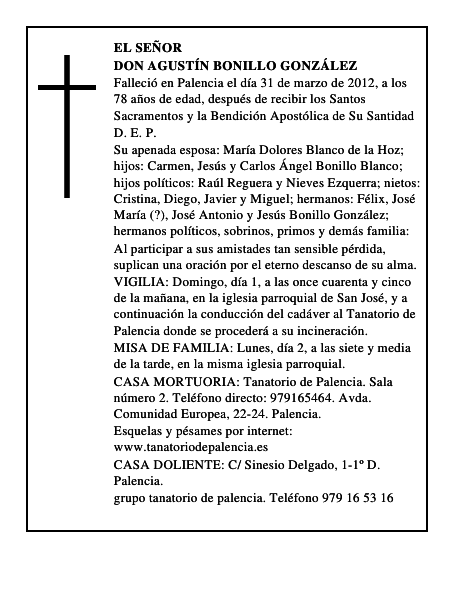 Don Agustín Bonillo González