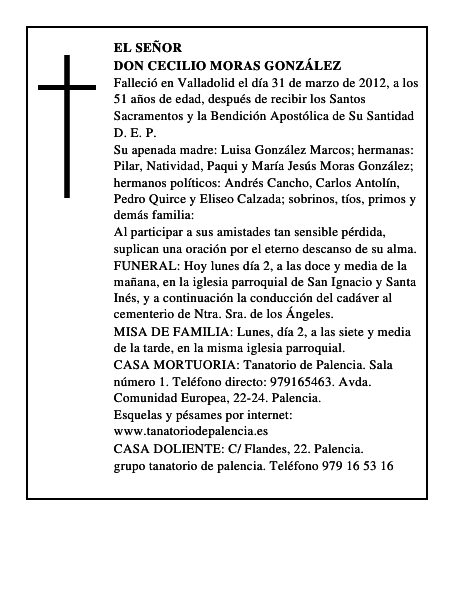 Don Cecilio Moras González