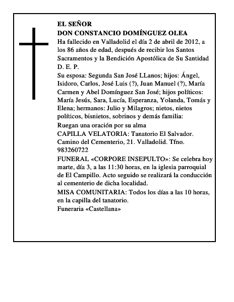 Don Constancio Domínguez Olea