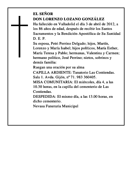 Don Lorenzo Lozano González