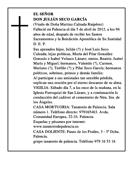 Don Julián Seco García