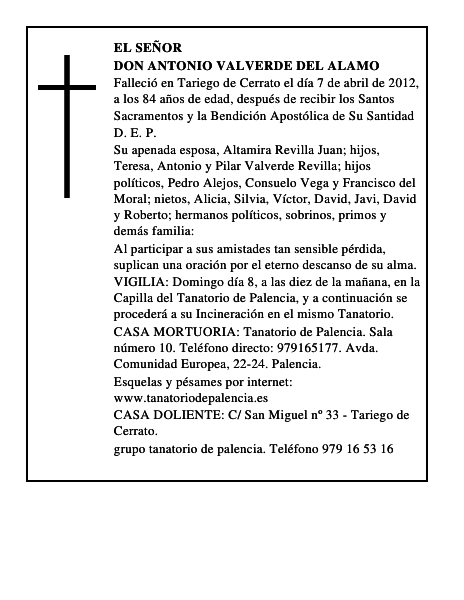 Don Antonio Valverde del Alamo