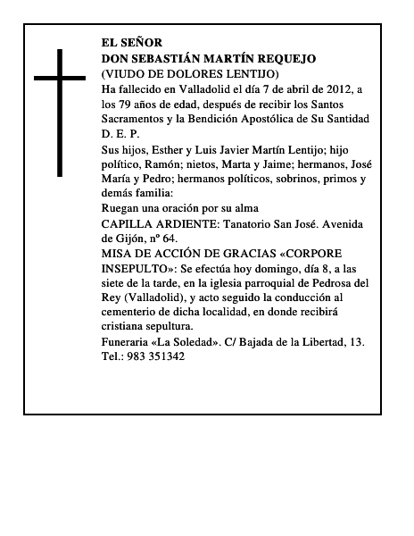 Don Sebastián Martín Requejo