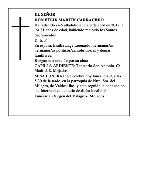 Don Félix Martín Carracedo