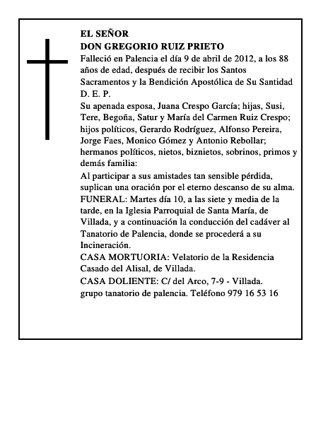 Don Gregorio Ruiz Prieto