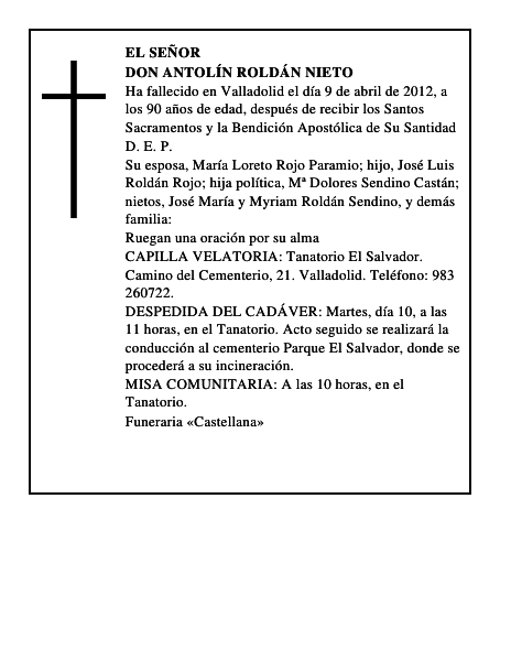 Don Antolín Roldán Nieto