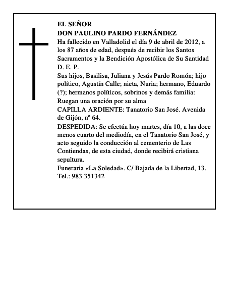 Don Paulino Pardo Fernández