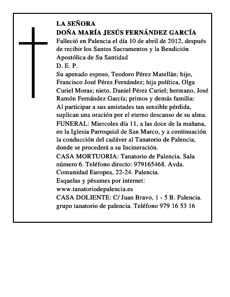Doña María Jesús Fernández García