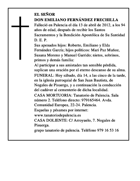 Don Emiliano Fernández Frechilla