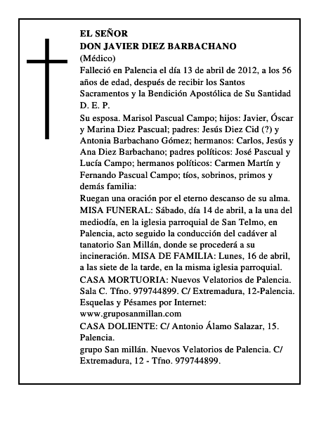 Don Javier Diez Barbachano