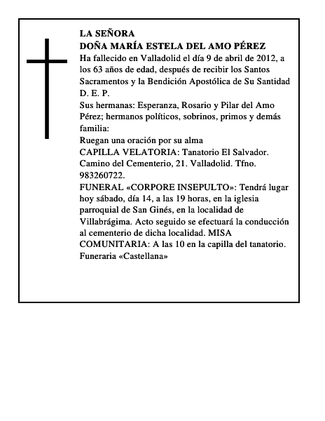 Doña María Estela del Amo Pérez