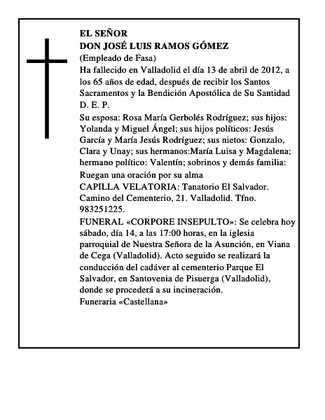 Don José Luis Ramos Gómez