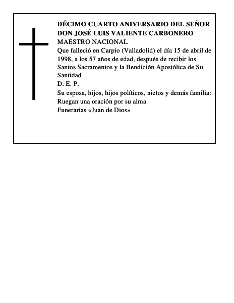 Don José Luis Valiente Carbonero