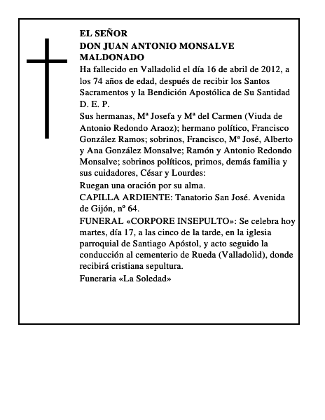 Don Juan Antonio Monsalve Maldonado