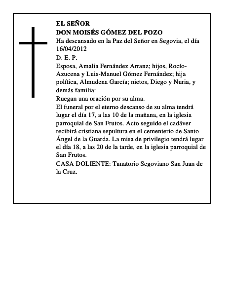 Don Moisés Gómez del Pozo